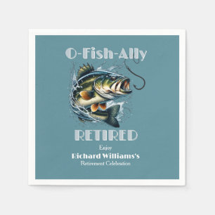 Vintage OFishAlly Retired Big Fish Take The Bait  Napkin