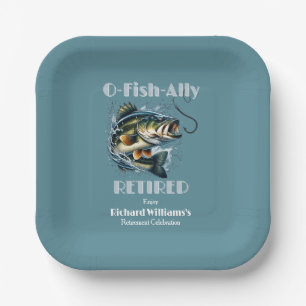 Vintage OFishAlly Retired Big Fish Take The Bait  Paper Plate