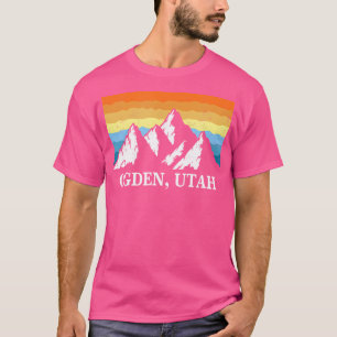 Vintage Ogden Utah Mountain Hiking Souvenir Print T-Shirt