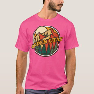 Vintage Ogden Utah Mountain Hiking Souvenir Print T-Shirt