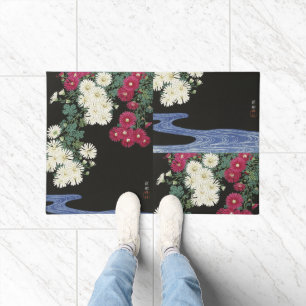 Vintage Ohara Koson Chrysanthemum Art Doormat