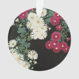 Vintage Ohara Koson Chrysanthemum Art Ornament
