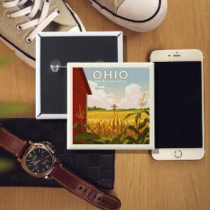 Vintage Ohio 15 Cm Square Badge