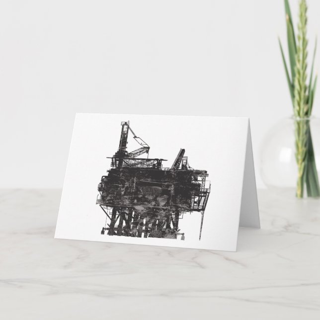 Vintage Oil Rig Card (Front)