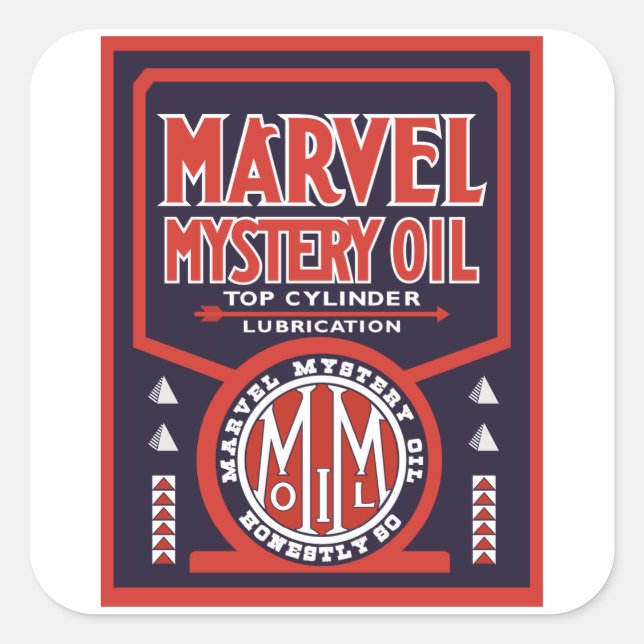 Vintage Oil sign reproduction Square Sticker (Front)