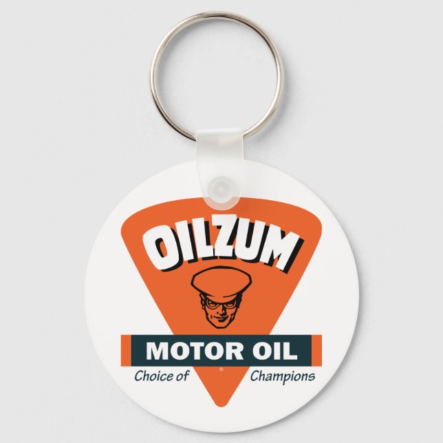 Vintage Oilzum motor oil sign Key Ring (Front)