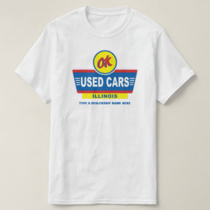Vintage OK Used Cars Sign - You Type a Dealership T-Shirt