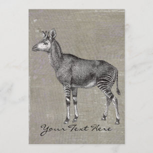 Vintage Okapi Invitation