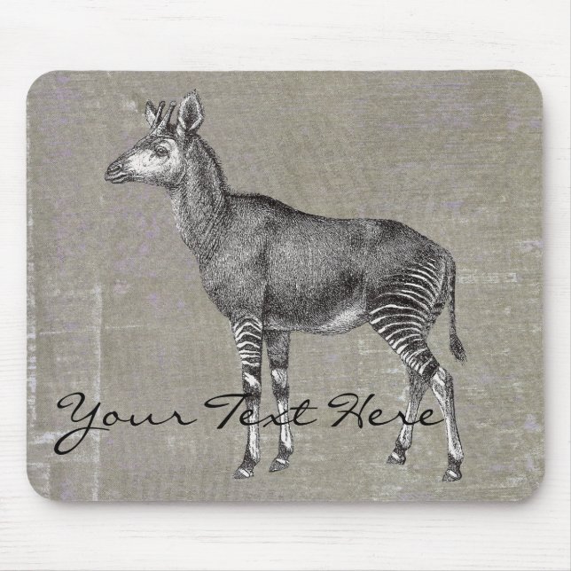 Vintage Okapi Mouse Mat (Front)