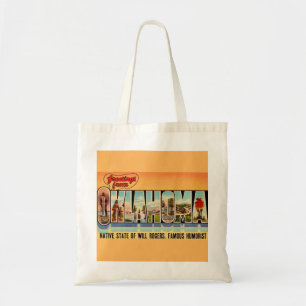 Vintage Oklahoma Greeting Postcard Tote Bag