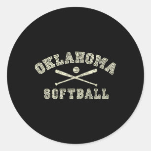 Vintage Oklahoma Softll Gear _1 Classic Round Sticker