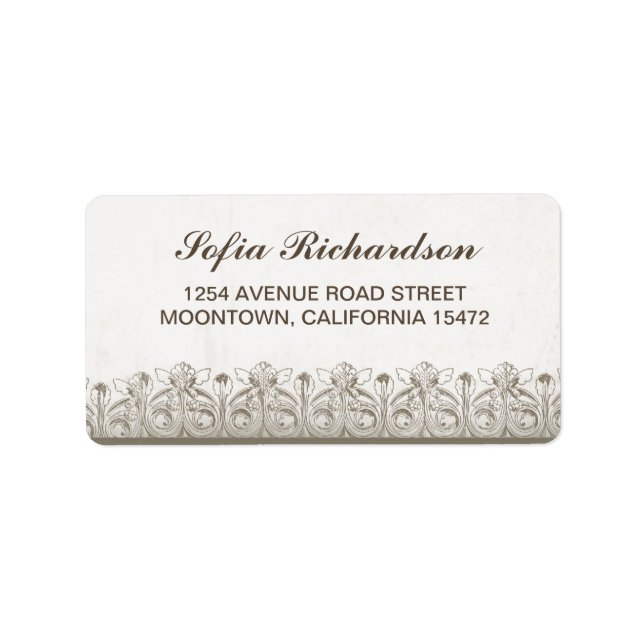 vintage old address labels (Front)