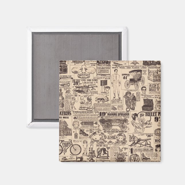 Vintage Old Advertisements Page  Magnet (Front/Back)