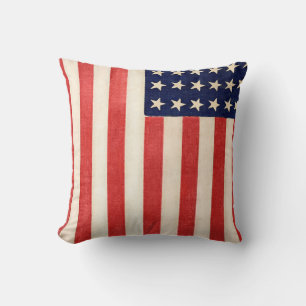 Vintage Old American Flag  Cushion
