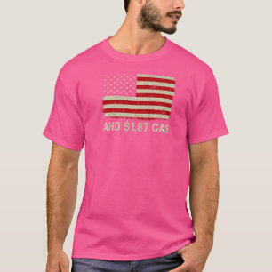 Vintage Old American Flag Mean Tweets And 1 87 Gas T-Shirt