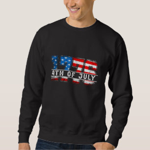 Vintage Old American Flag Patriotic 1776 We The Pe Sweatshirt