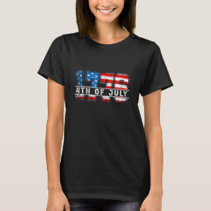Vintage Old American Flag Patriotic 1776 We The Pe T-Shirt