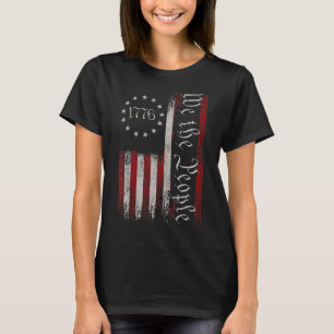Vintage Old American Flag Patriotic 1776 We The Pe T-Shirt