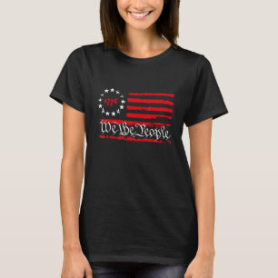 Vintage Old American Flag Patriotic 1776 We The Pe T-Shirt