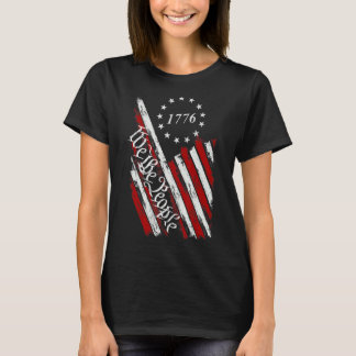 Vintage Old American Flag Patriotic 1776 We The Pe T-Shirt