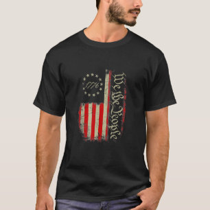 Vintage Old American Flag Patriotic 1776 We The Pe T-Shirt