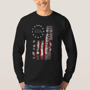 Vintage Old American Flag Patriotic 1776 We The Pe T-Shirt