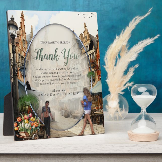 Vintage Old Amsterdam Art Plaque (Side)