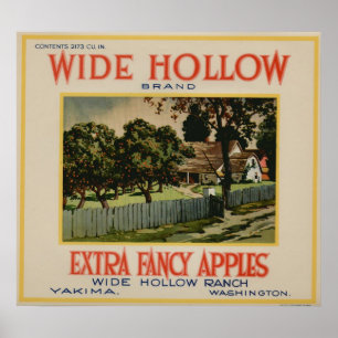 Vintage Old Apple Fruit Crate Labels Poster
