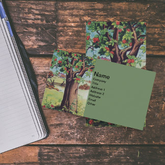 Vintage Old Apple Tree Meadow Field Business Card