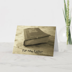 Vintage Old Bible Fathers Day Card