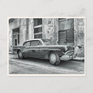 Vintage old car postcard