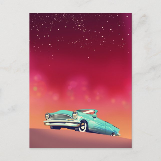 Vintage Old Car Postcard (Front)
