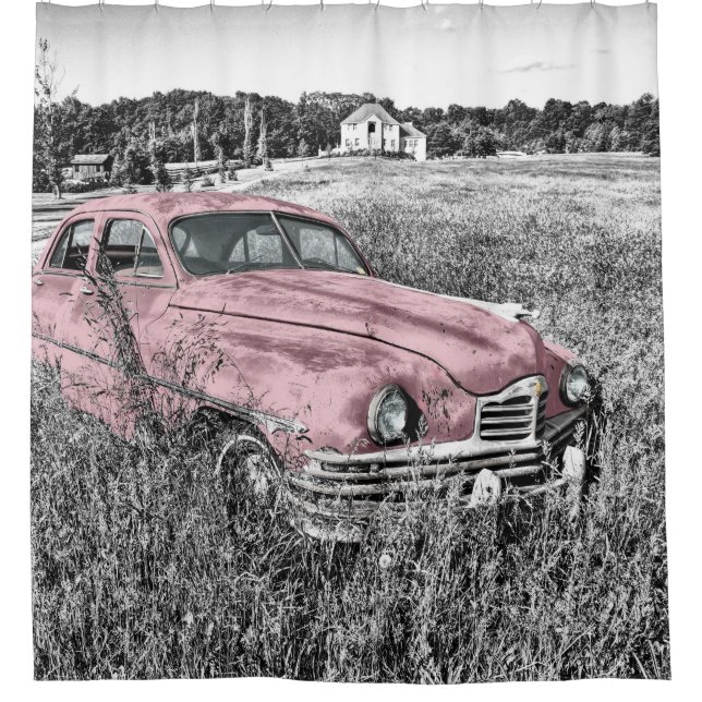 Vintage Old Car - Shower Curtain (Front)