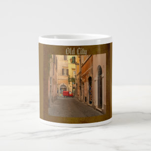 Vintage, Old City, Antique Car, Antique Style Large Coffee Mug
