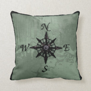 Vintage Old Compass Rose Cushion