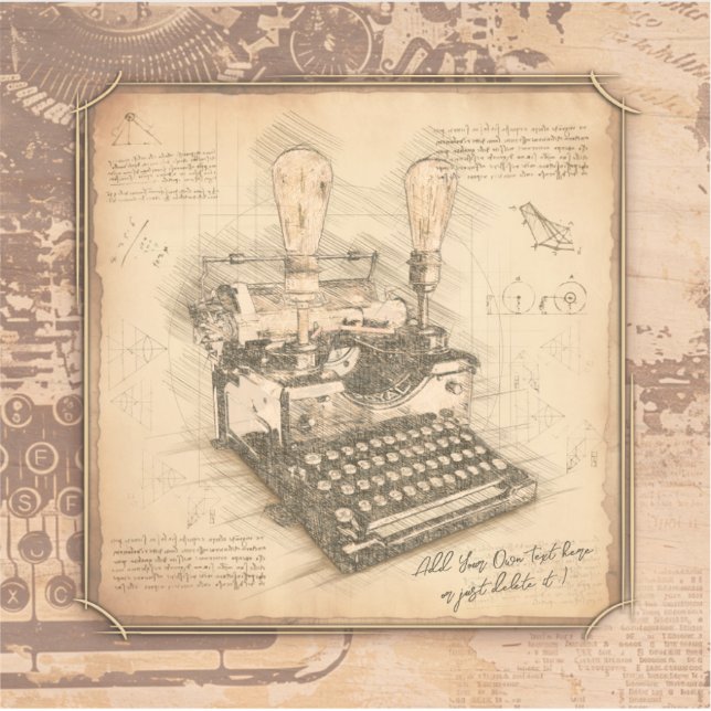 Vintage Old Fashion Art. Author / Writer Gift (Front)