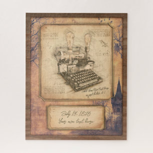 Vintage Old Fashion Art. Author / Writer Gift Jigsaw Puzzle