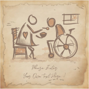 Vintage Old Fashion Caregiver, Nursing Assistant