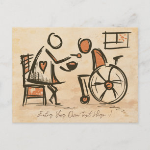 Vintage Old Fashion Caregiver, Nursing Assistant Postcard