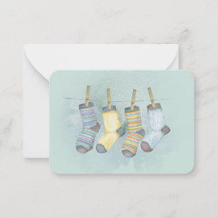 Vintage Old Fashioned Christmas Stocking Note Card