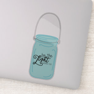 Vintage Old Fashioned Jar Be the Light Quote