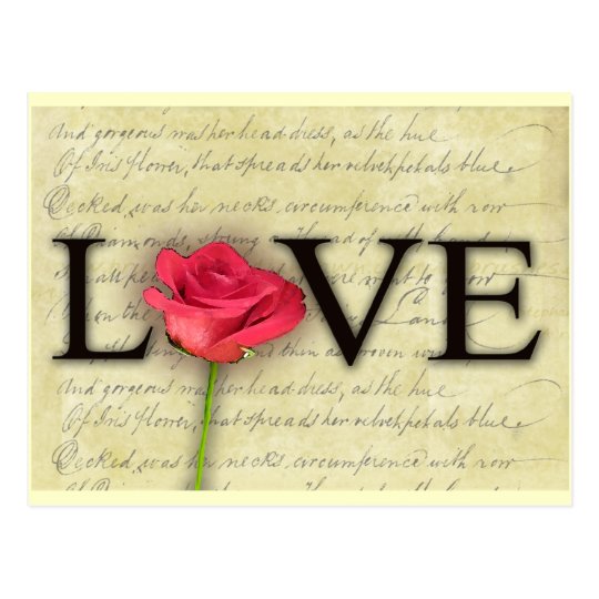 Vintage Old Fashioned Love Postcard