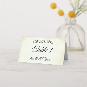 Vintage Old-Fashioned Western Style Wedding Table Place Card