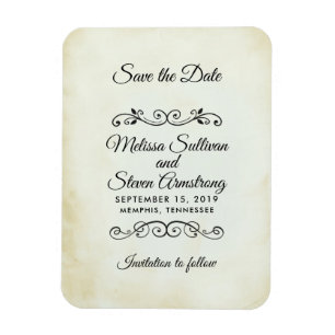 Vintage Old-Fashioned Western Theme Save the Date Magnet