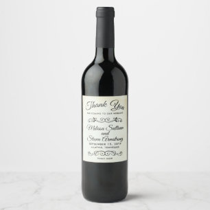 Vintage Old-Fashioned Western Theme Wedding Wine Label