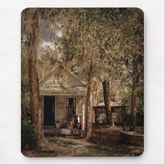 Vintage Old Florida Rustic Wooden Cottage Mouse Mat