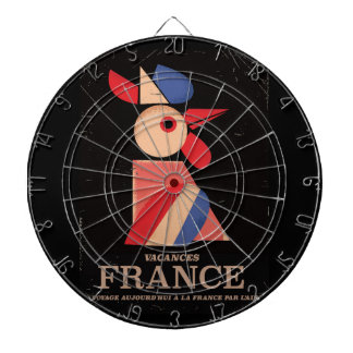 Vintage old France vacation poster Dartboard