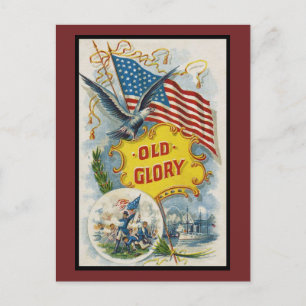Vintage Old Glory America Postcard