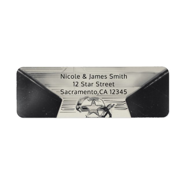 Vintage Old Hollywood Black & White Custom Favour (Front)