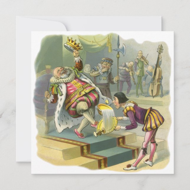 Vintage Old King Cole Nursery Rhyme Invitation (Front)